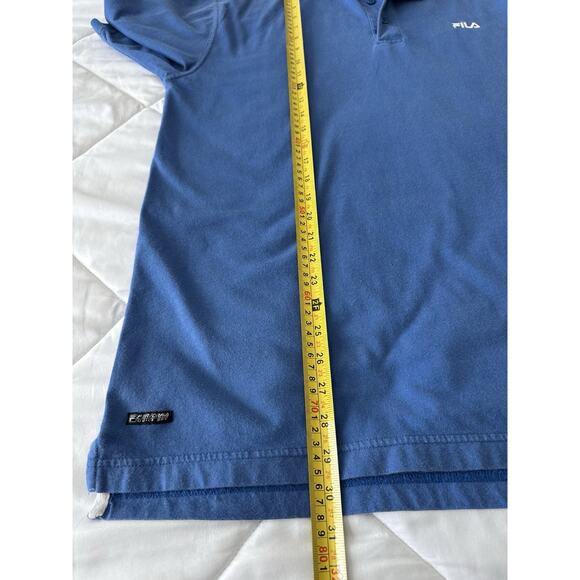 FILA PERFORMA Polo Blue Short Sleeve Collar Shirt Size Large - Picture 6 of 9